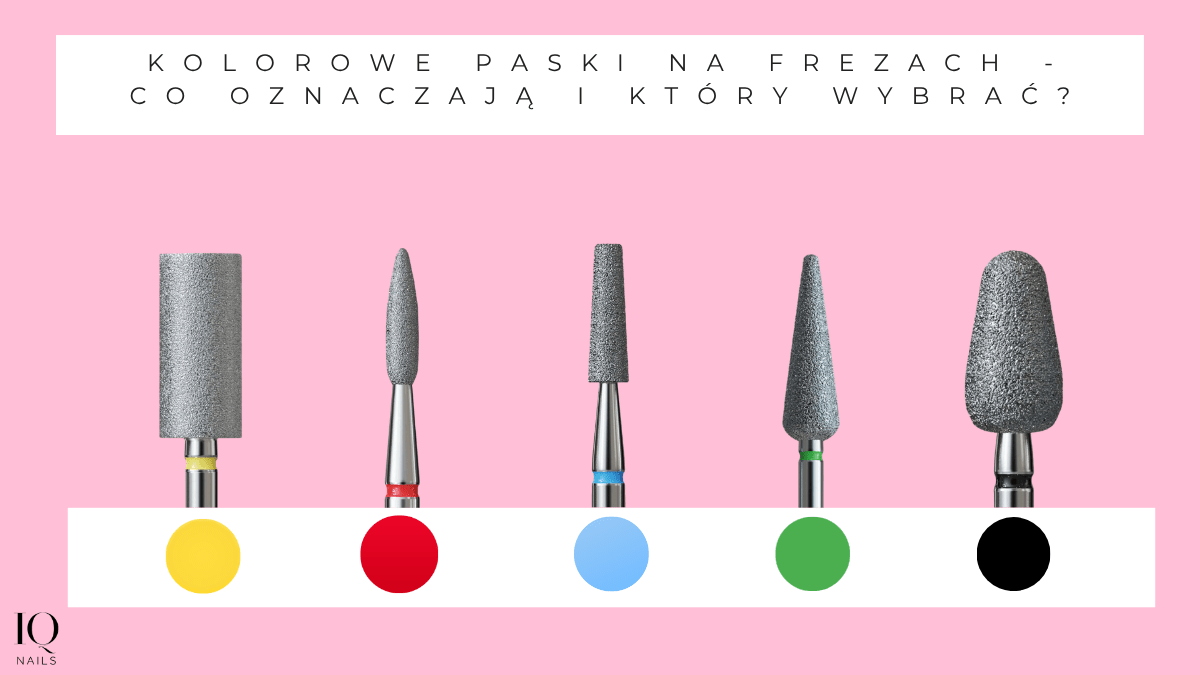 Co oznaczają kolory pasków na frezach? - iqnails