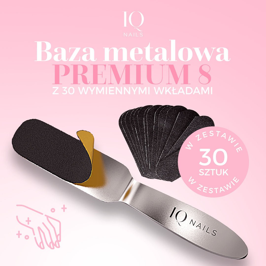 Baza metalowa + 30 wymiennych wkładów do pedicure - iqnails