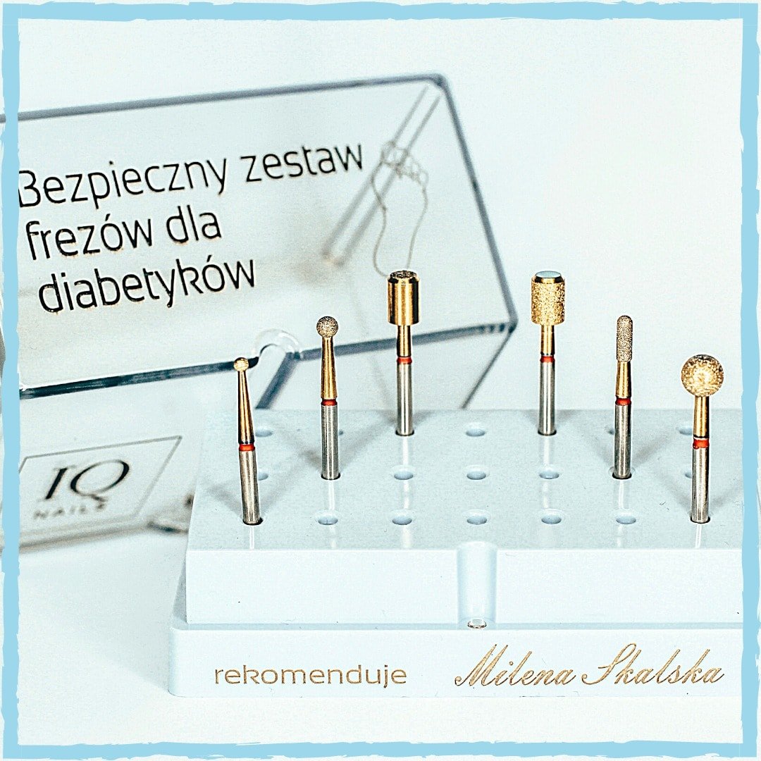 Bezpieczny zestaw frezów dla diabetyków by Milena Skalska - iqnails