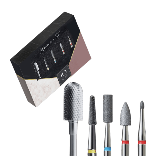 Expert Complex - 5 frezów do hybrydy, żelu, akrylu i skórek - iqnails