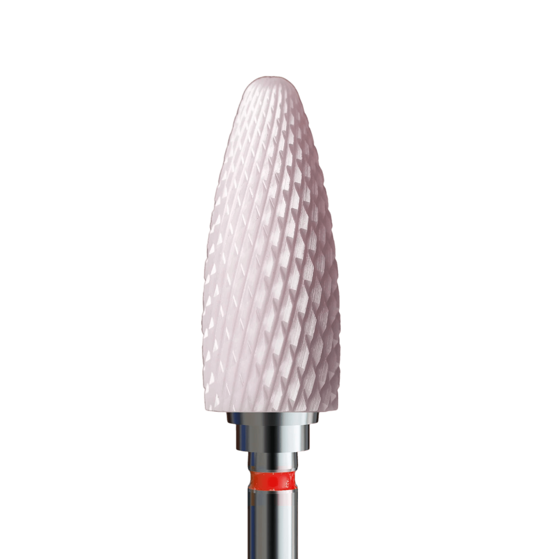 Frez ceramiczny różowy do hybrydy i żelu - szyszka - iqnails