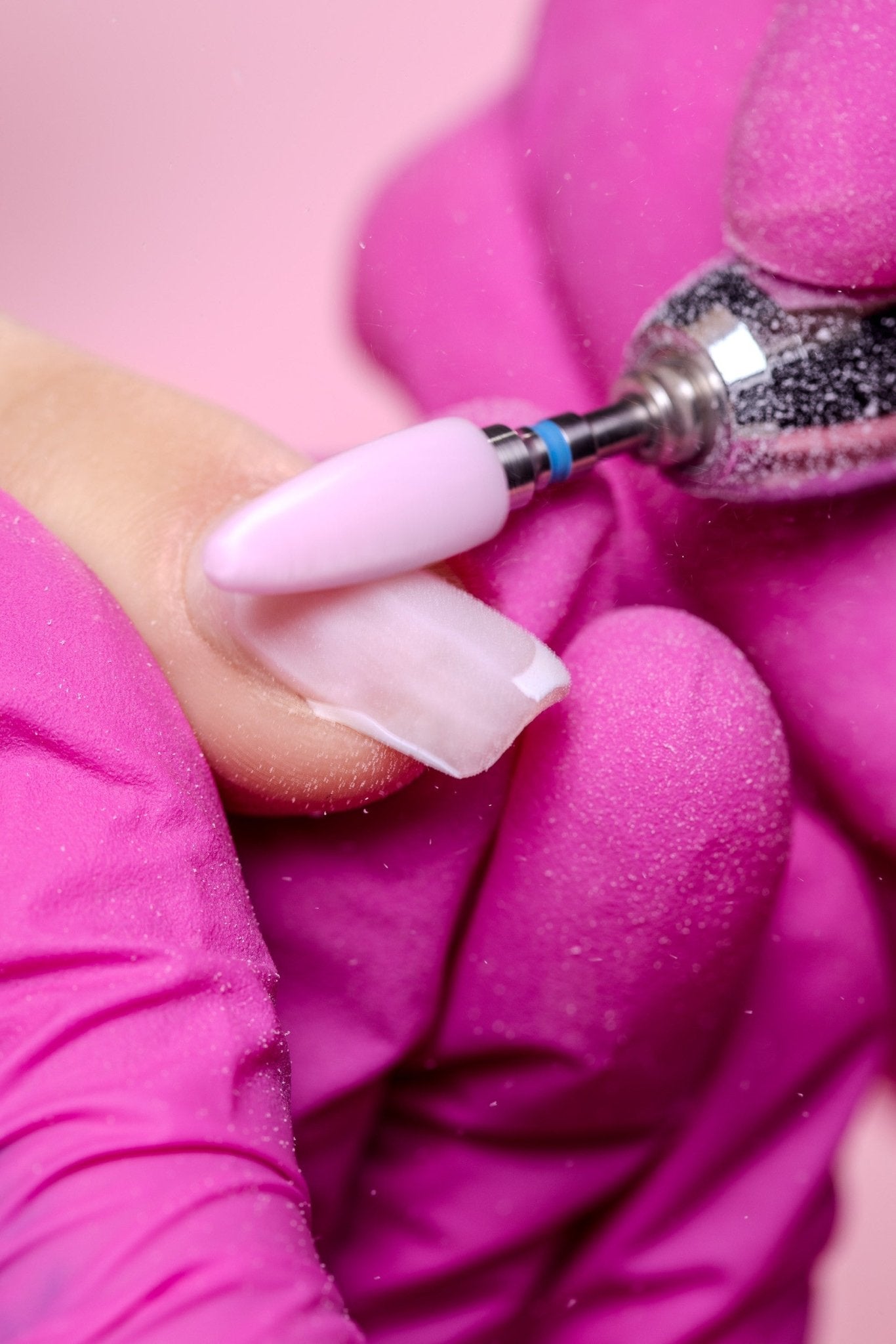 Frez ceramiczny różowy do hybrydy, żelu i akrylu - szyszka - iqnails