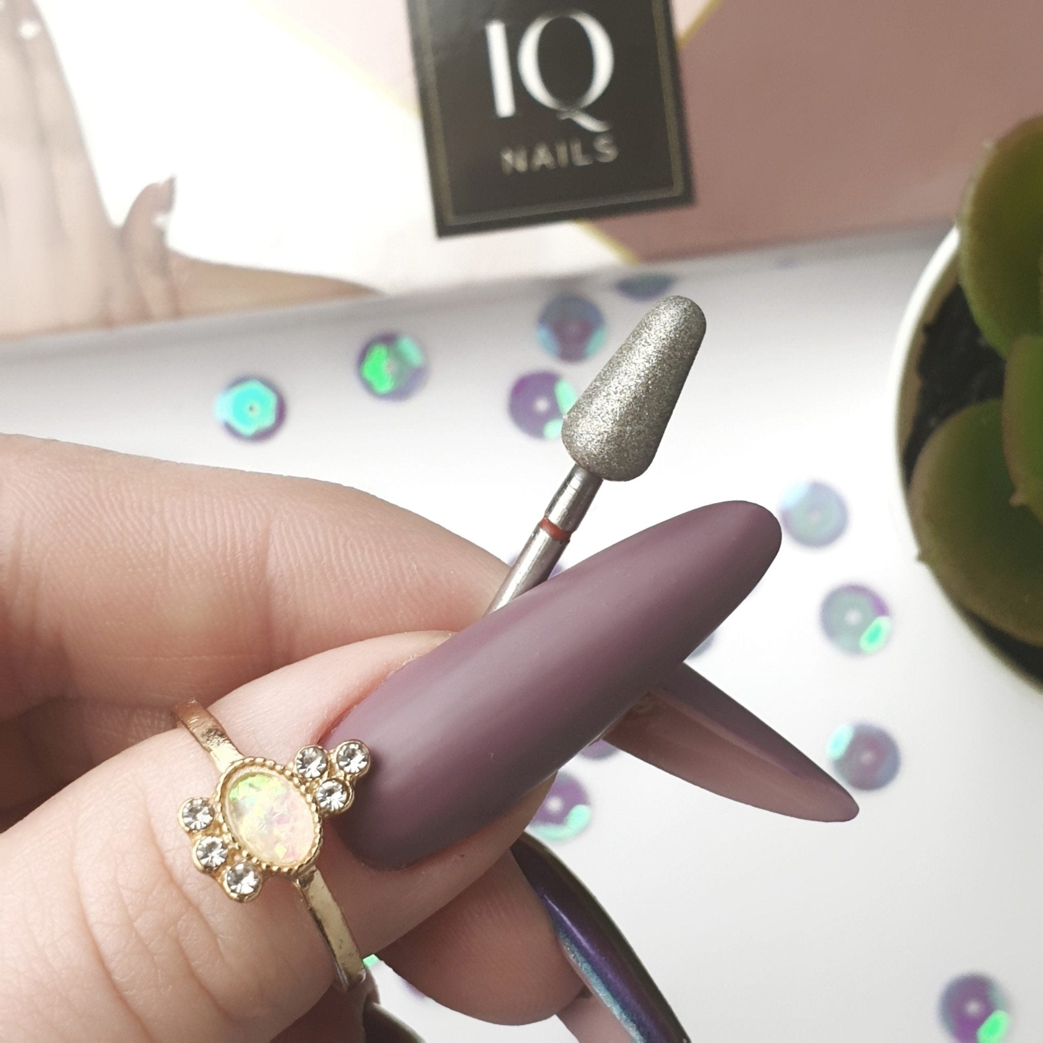 Frez diamentowy buffer do skórek i paznokci - delikatny stożek - iqnails