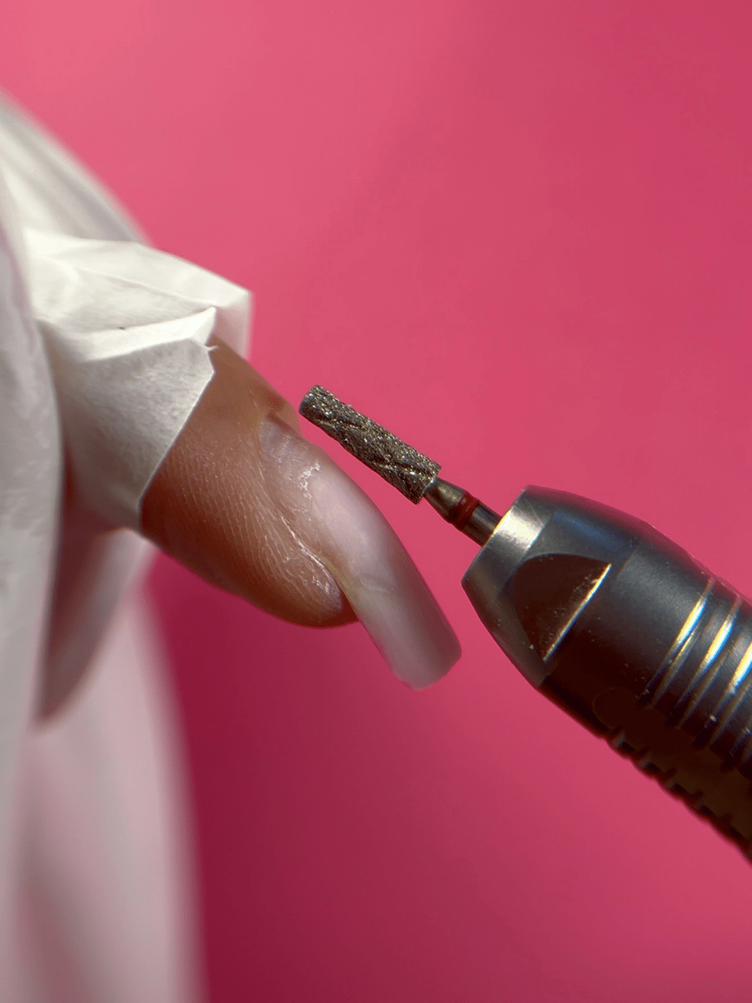 Frez diamentowy do skórek w kształcie ściętego stożka – Frez z nacięciami COOL BITS GOLD LINE - iqnails