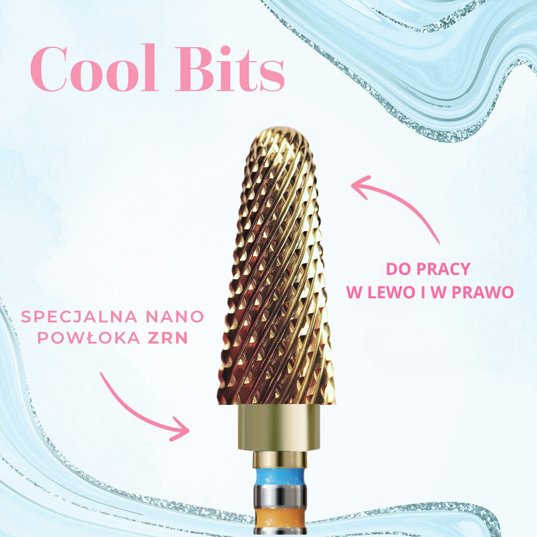 Frez do hybrydy/ żelu/ akrylu w kształcie stożka 2w1 (do pracy w lewo i w prawo) CoolFrez ZRN - 201RLX HP.060 - iqnails