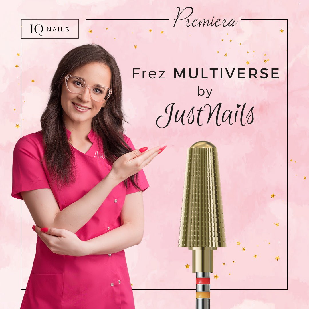 Frez Multiverse by JustNails do hybrydy, żelu i akrylu - delikatny stożek - iqnails