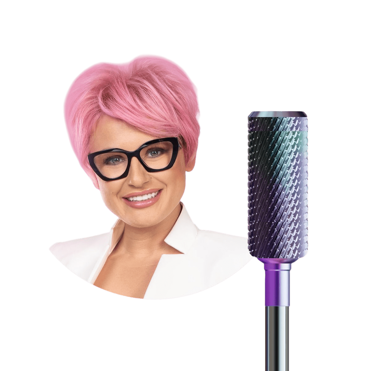 Frez SuperHero by Paulina Pastuszak do hybrydy, akrylu i żelu - delikatny walec - iqnails