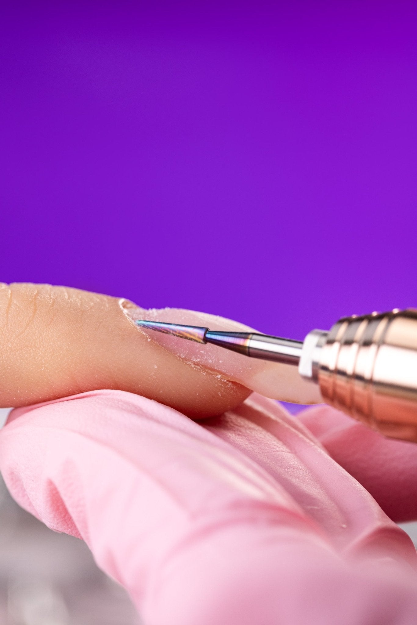 Frez z węglika 3w1 do skórek z powłoką kameleon - standardowy stożek - iqnails