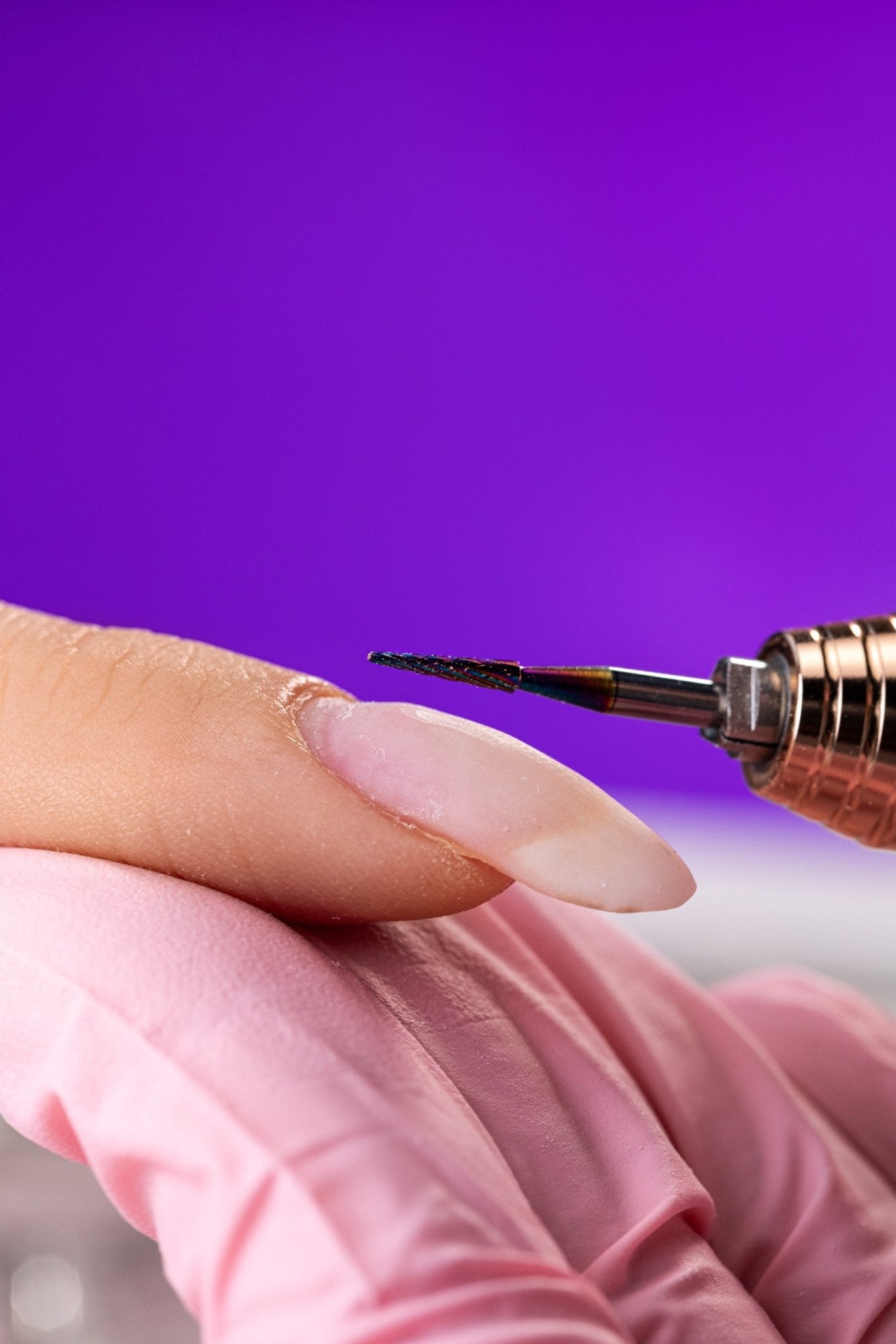 Frez z węglika 3w1 do skórek z powłoką kameleon - standardowy stożek - iqnails