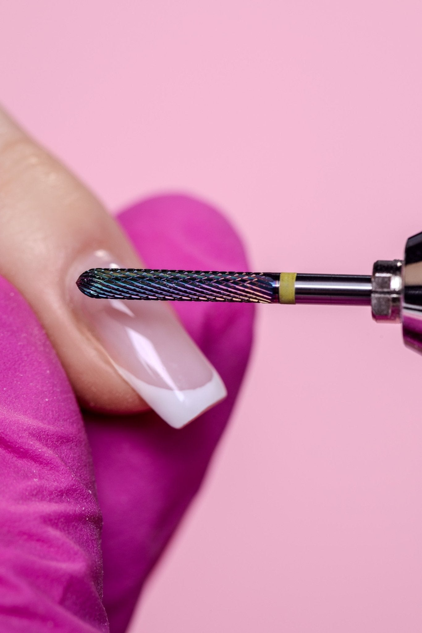 Frez z węglika spiekanego 3w1 do skórek z powłoką kameleon - bardzo delikatny stożek - iqnails