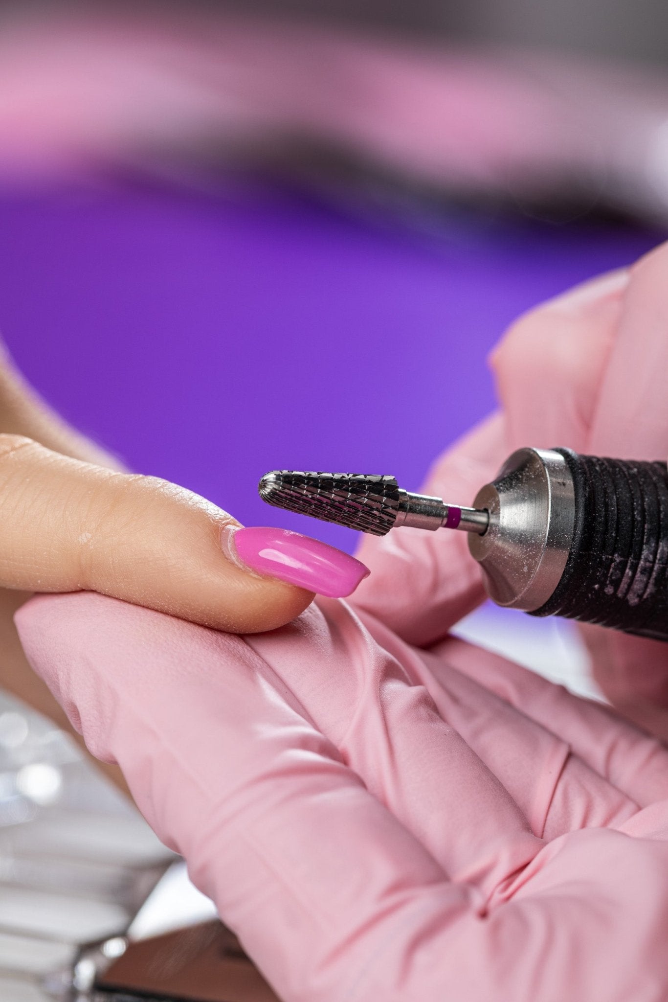 Frez z węglika spiekanego 5w1 do hybrydy i żelu - delikatny stożek - iqnails