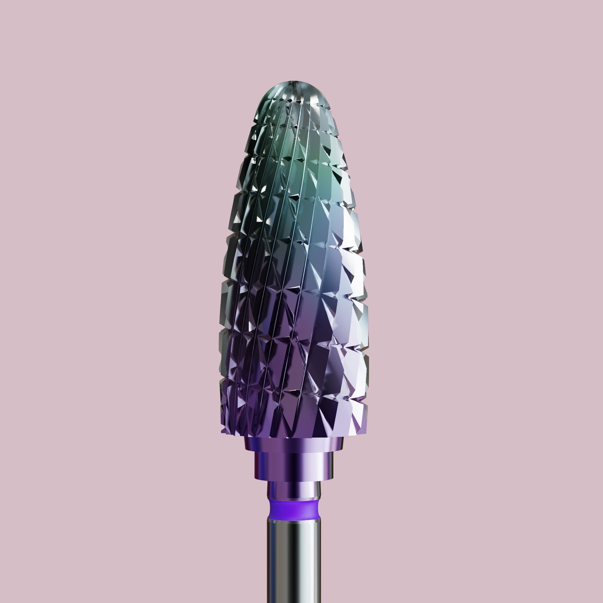 Frez z węglika spiekanego do hybrydy i żelu z powłoką kameleon - delikatna szyszka - iqnails