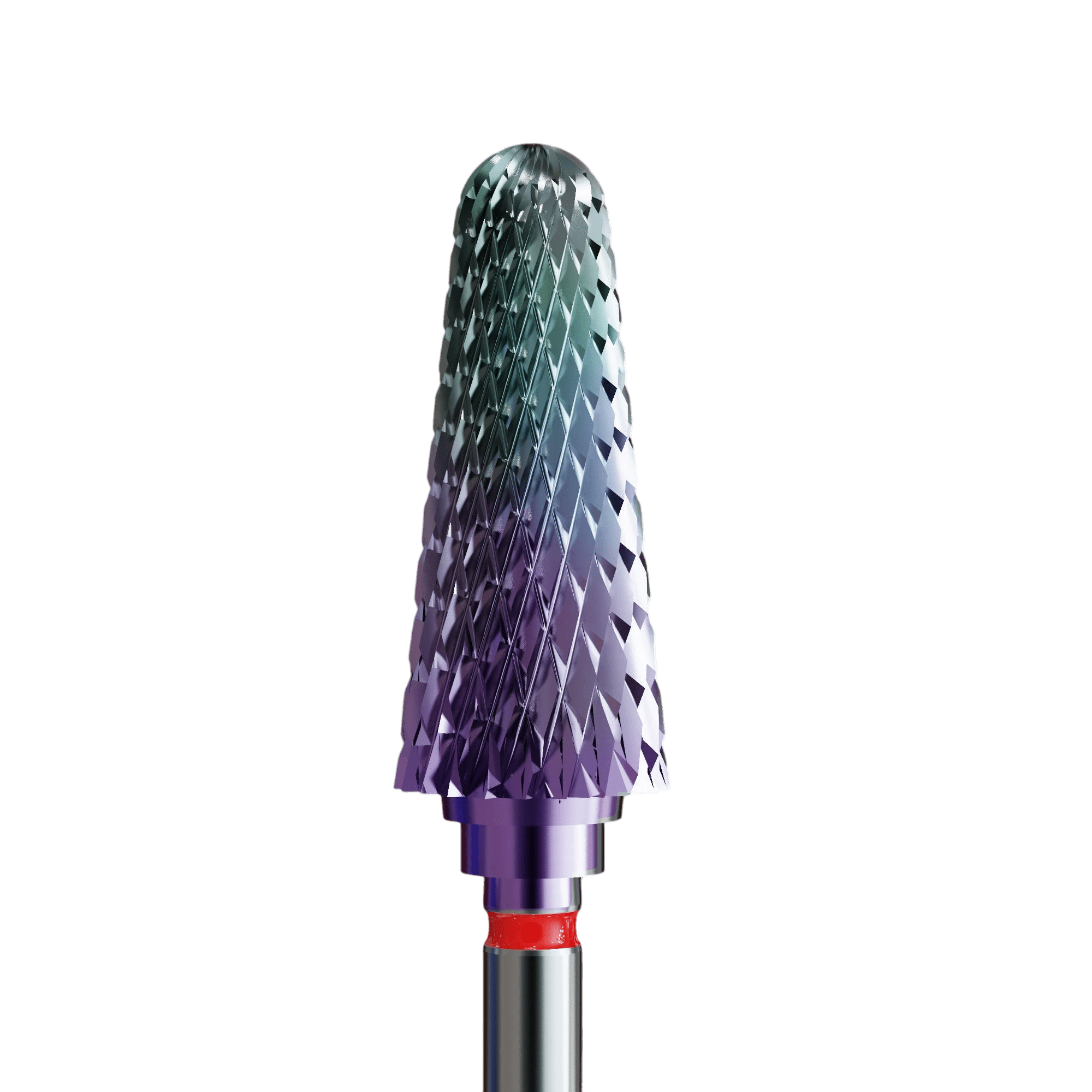 Frez z węglika spiekanego do hybrydy z powłoką kameleon - delikatny stożek - iqnails
