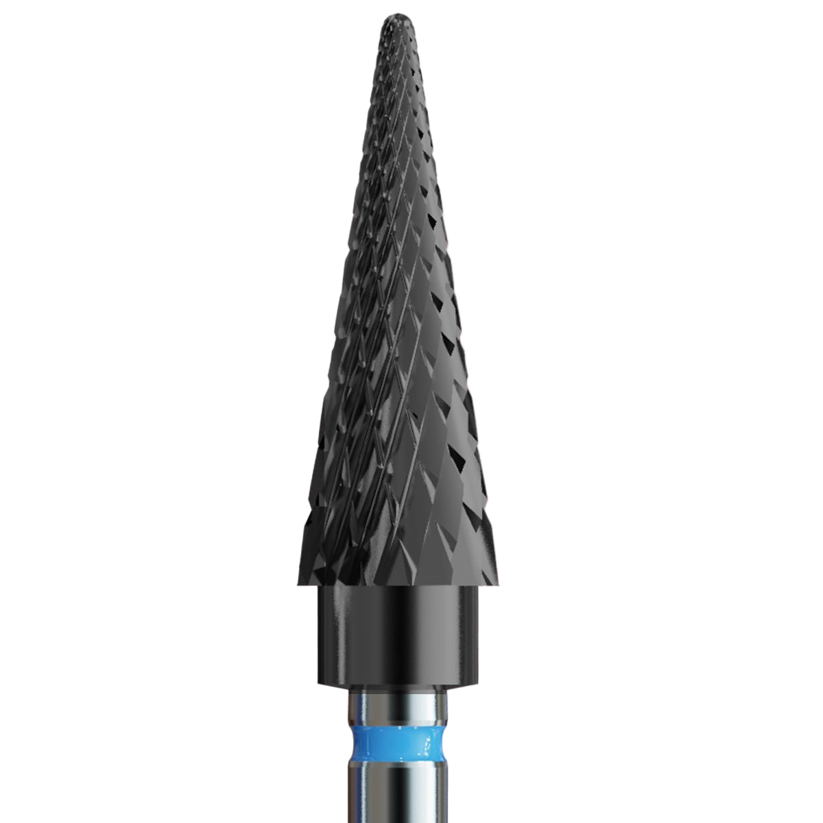 Frez z węglika spiekanego do hybrydy, żelu i akrylu z czarną powłoką - standardowa choinka - iqnails