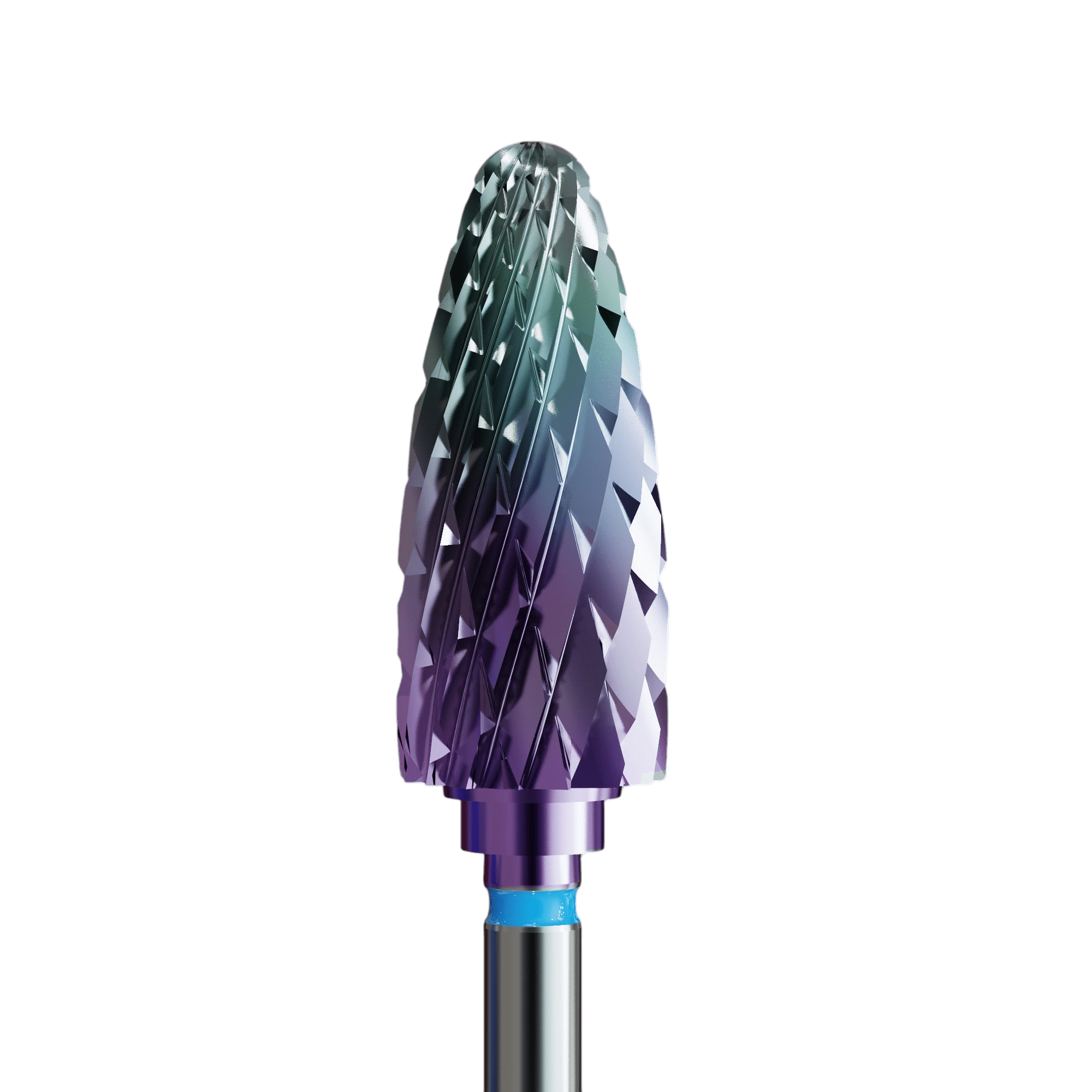 Frez z węglika spiekanego do hybrydy, żelu i akrylu z powłoką kameleon - standardowa szyszka - iqnails