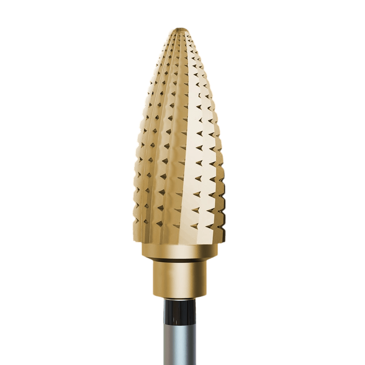 Frez z węglika spiekanego do tytanu ze złotą powłoką - bardzo zbierająca szyszka - iqnails