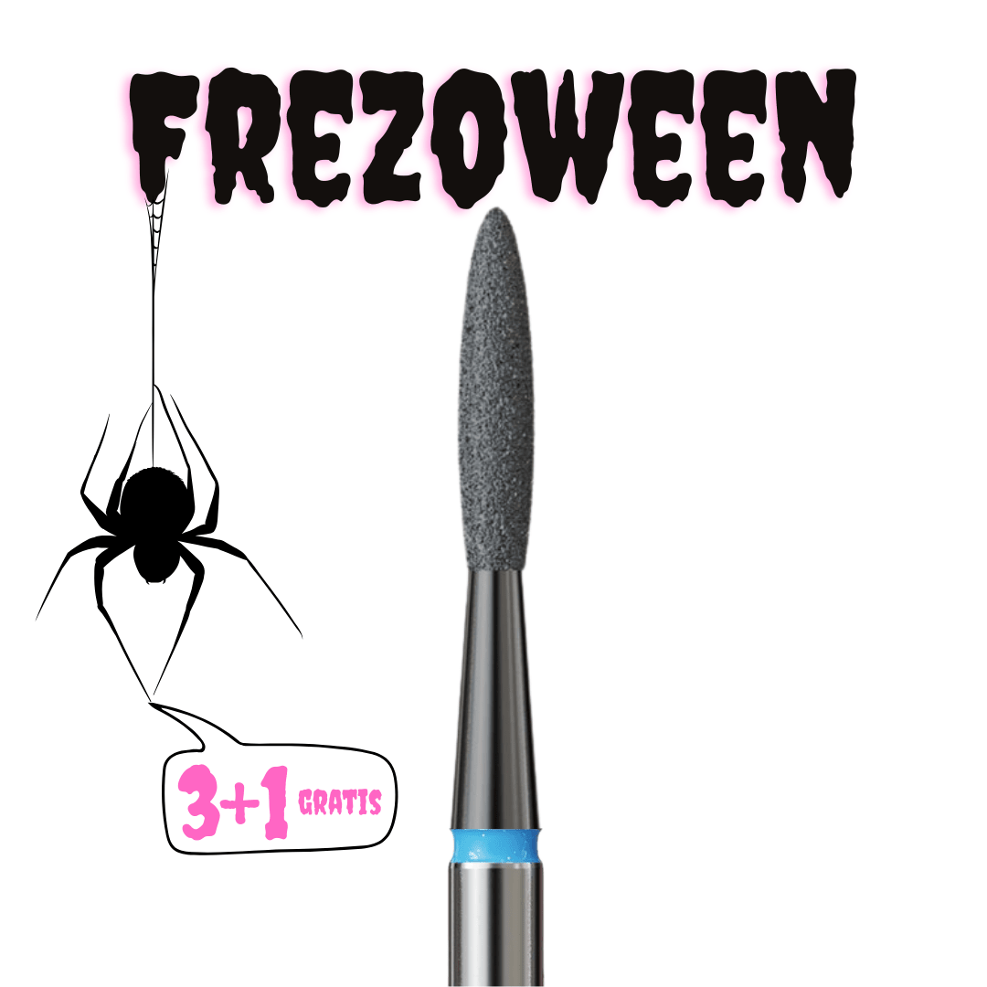 FREZOWEEN FREZ DIAMENTOWY DO SKÓREK Z CZARNĄ POWŁOKĄ - STANDARDOWY PŁOMYK 1,8 MM - iqnails
