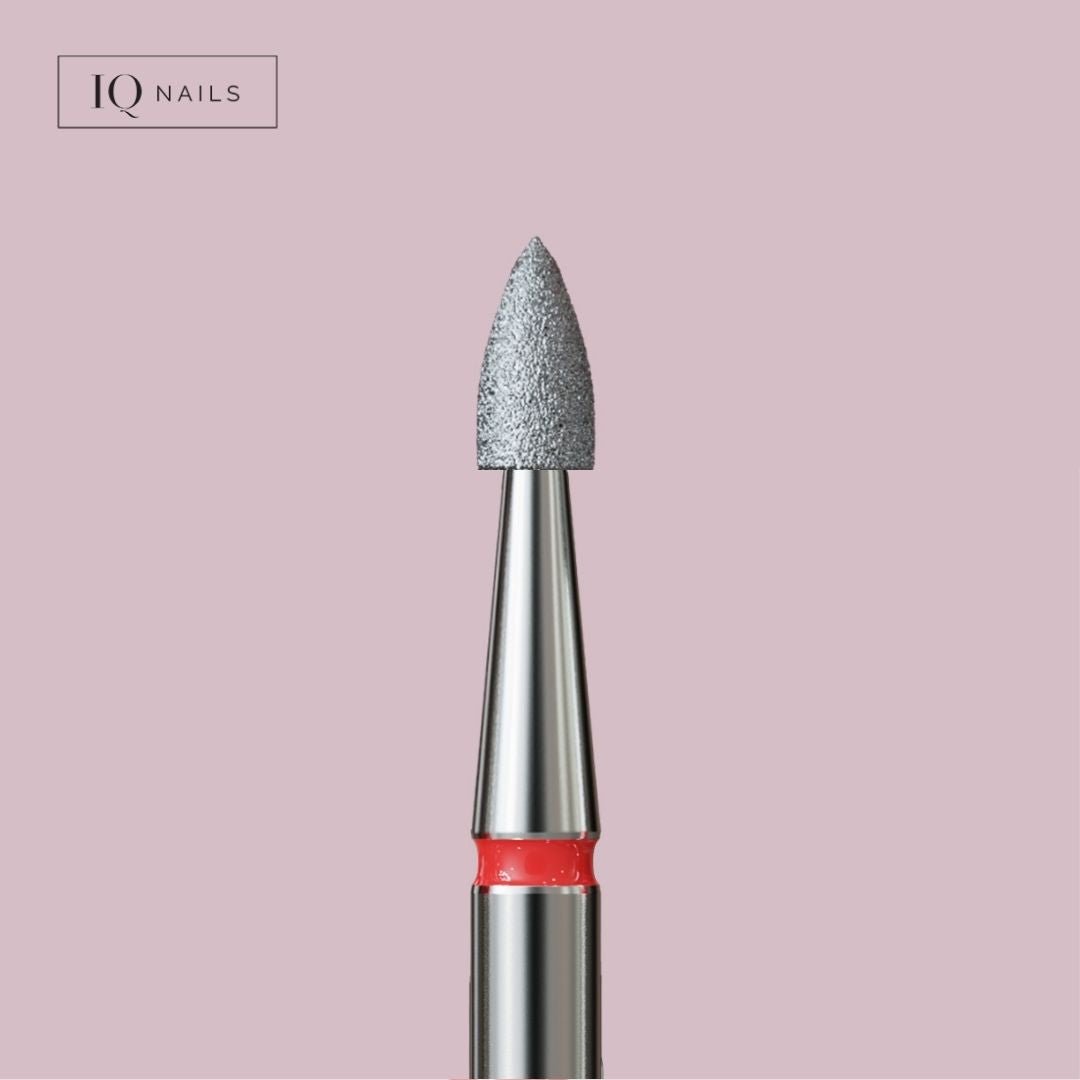 Frezy diamentowe do skórek i paznokci - delikatny płomyk. Różne rozmiary - iqnails