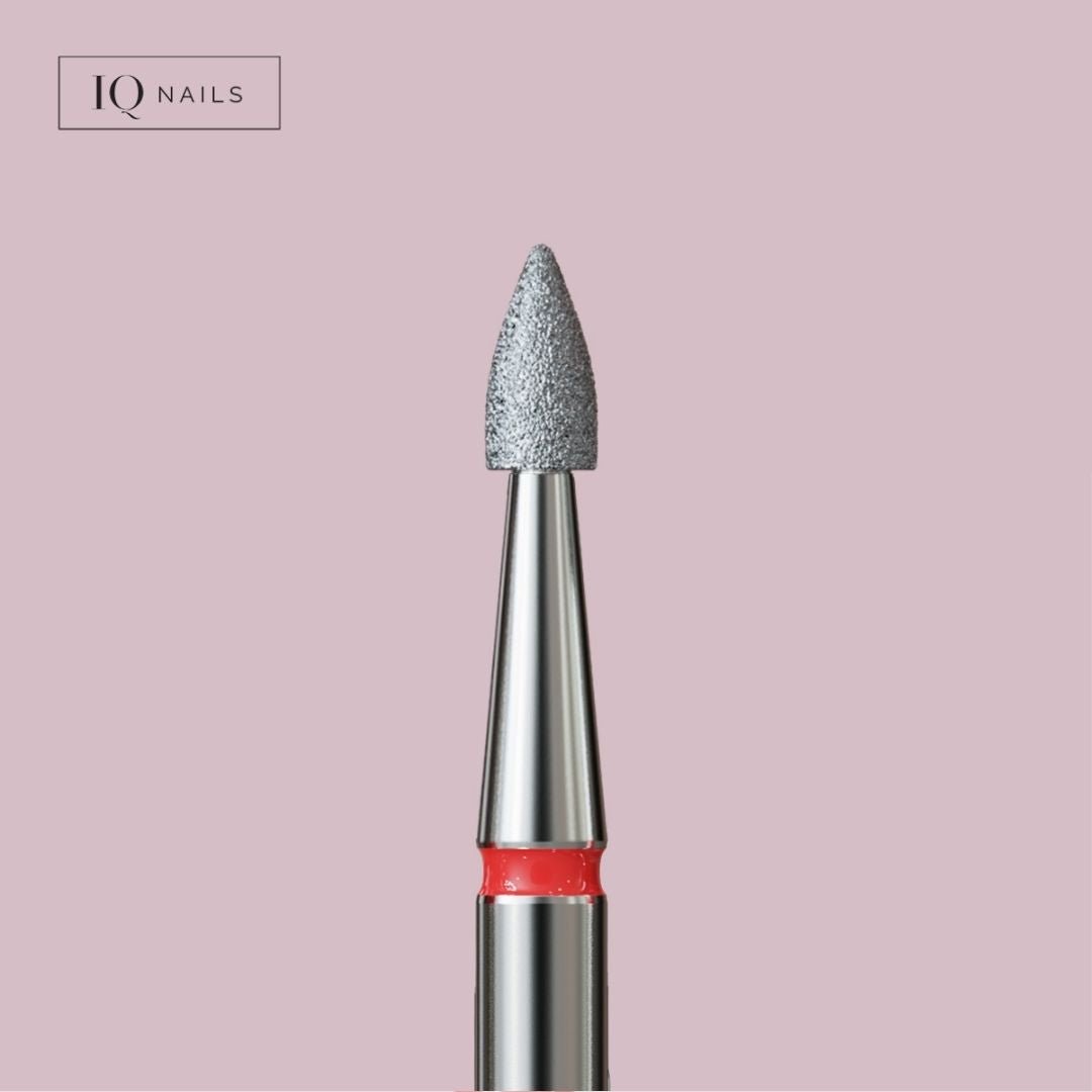 Frezy diamentowe do skórek i paznokci - delikatny płomyk. Różne rozmiary - iqnails