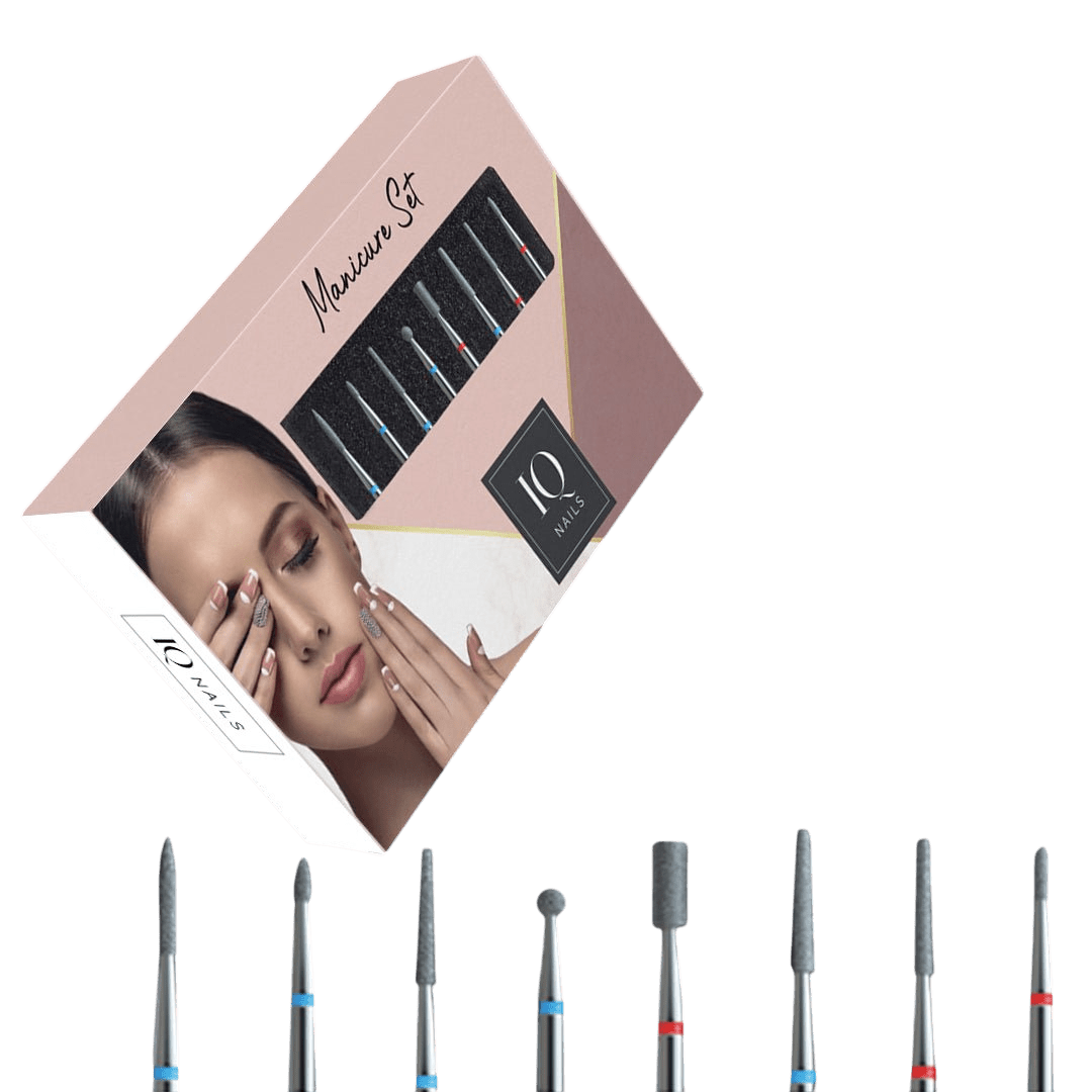 IQN Outlet 6 - Zestaw 8 frezów do skórek - iqnails