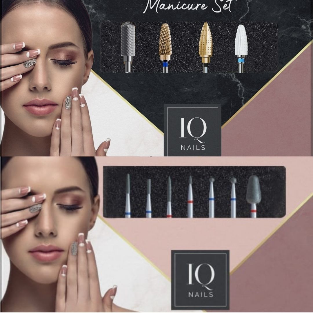 Niezbędnik Stylistki - Zestaw frezów do hybrydy, żelu, akrylu i tytanu - iqnails