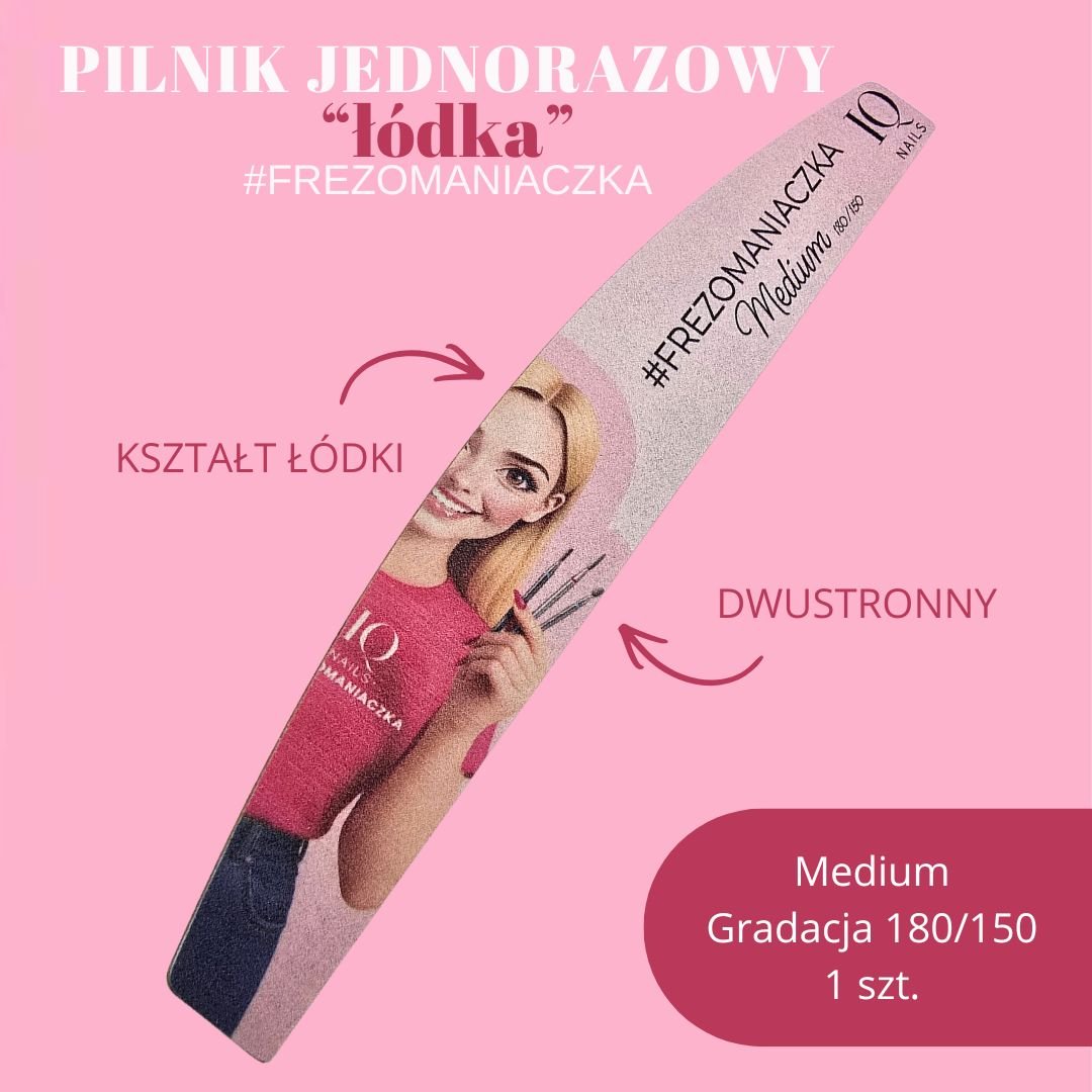 Pilnik jednorazowy "łódka" 1 szt. Medium - iqnails