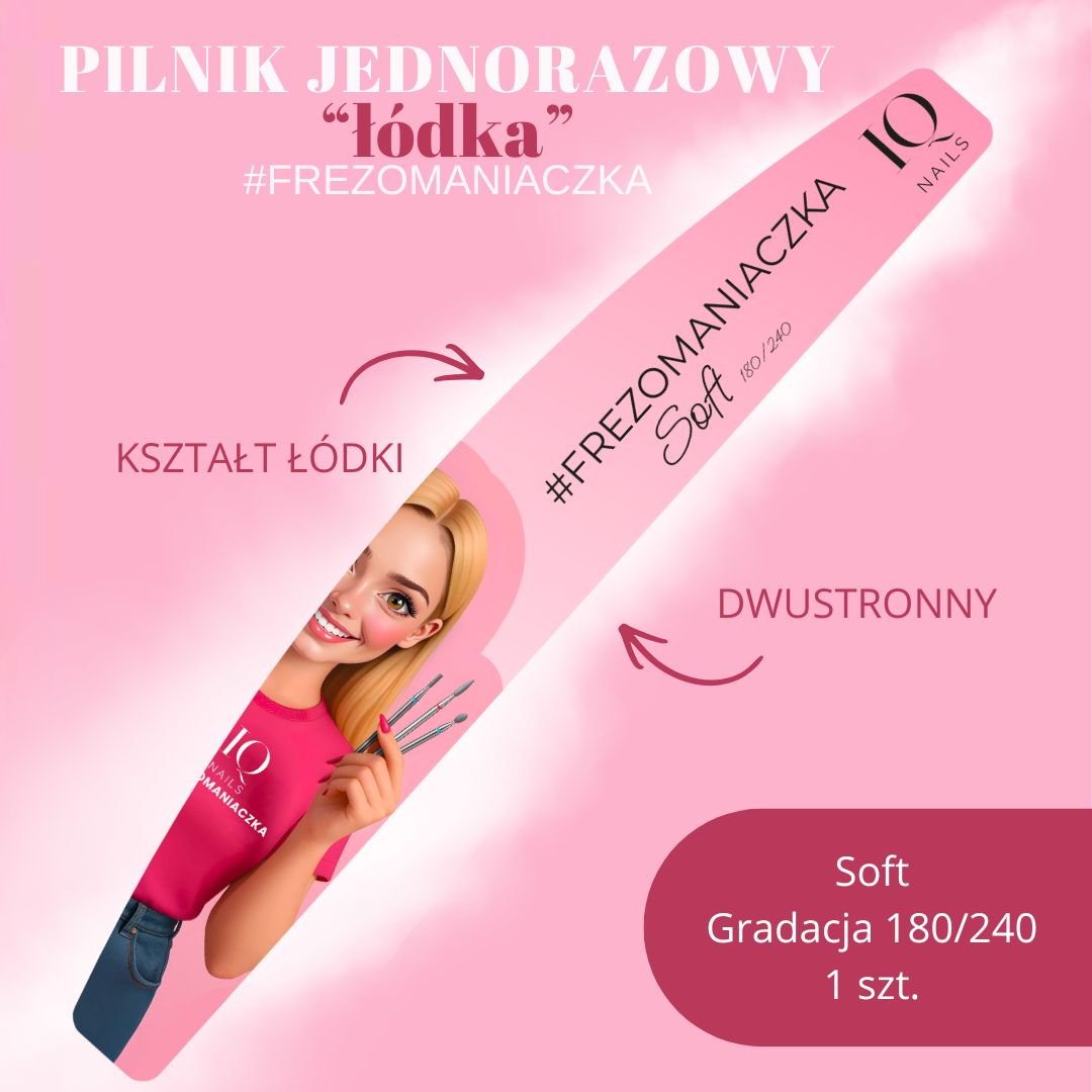Pilnik jednorazowy "łódka" 1 szt. Soft - iqnails