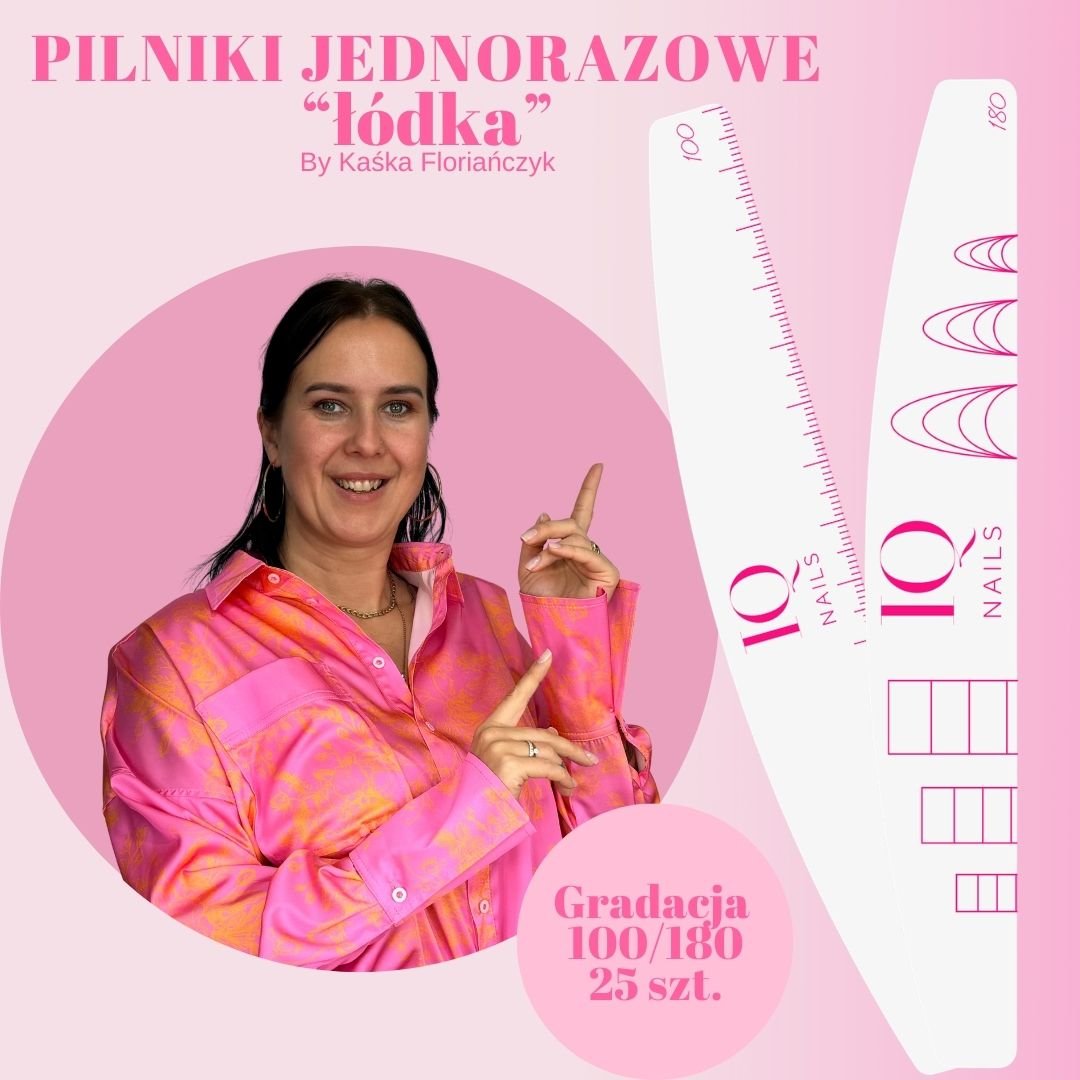 Pilniki jednorazowe "łódka" 25 szt. Gradacja 100/180 - iqnails