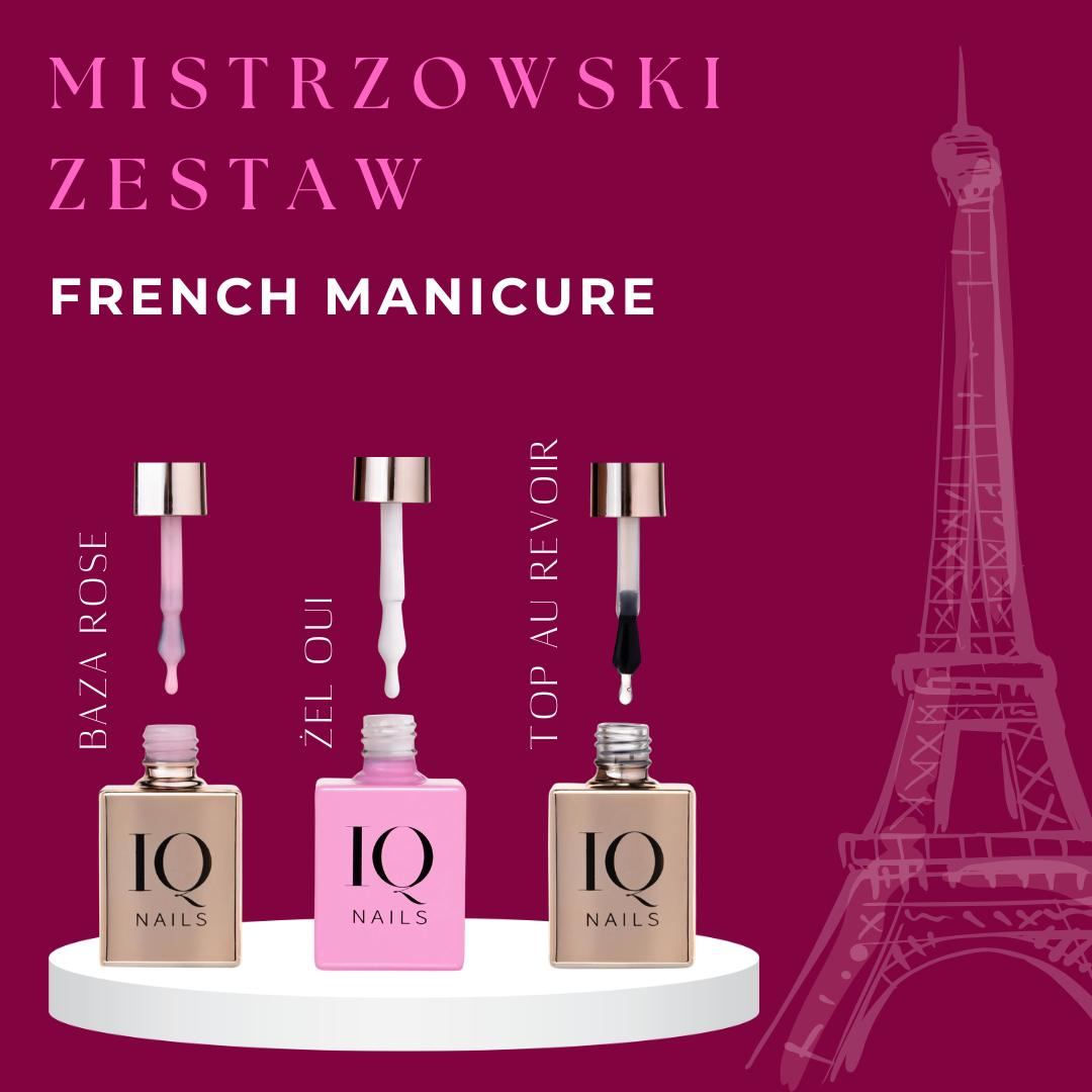 ZESTAW MISTRZOWSKI FRENCH MANICURE IQNAILS