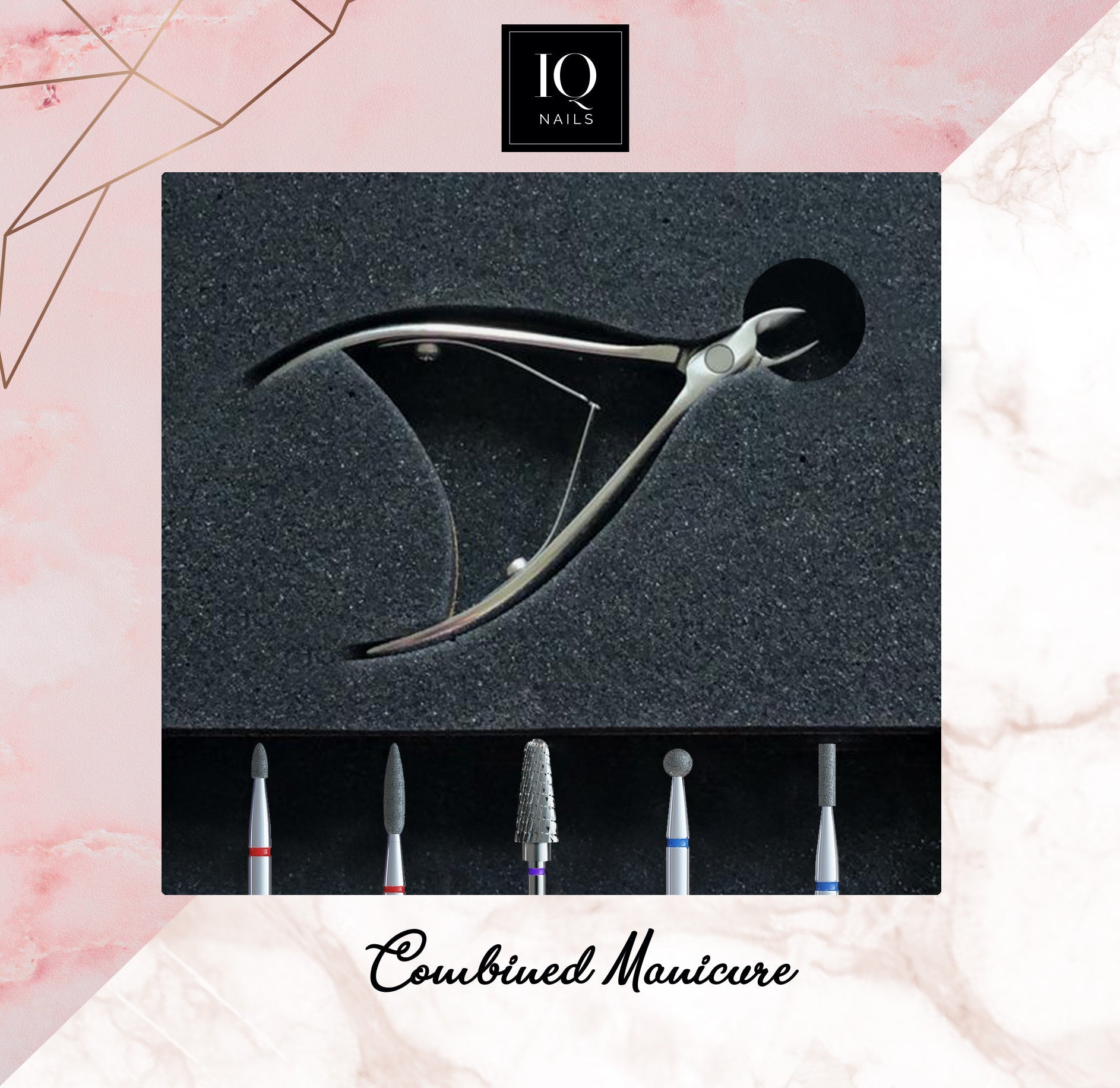 Zestaw Combo z cążkami do manicure kombinowanego - iqnails