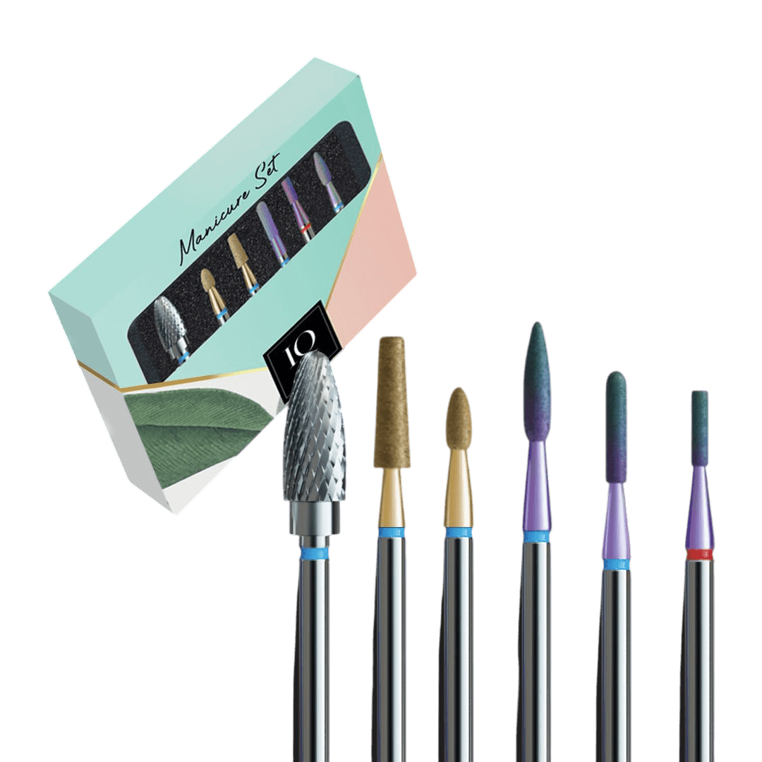 Zestaw Expert Pro - Zestaw 6 frezów do hybrydy, żelu, akrylu i skórek - iqnails