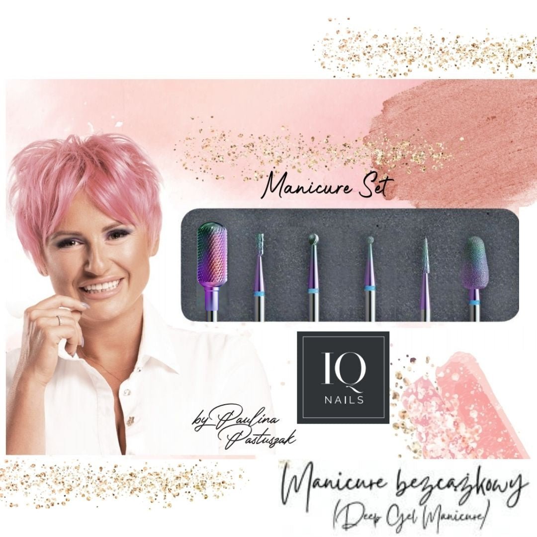Zestaw frezów do Deep Gel Manicure (manicure bezcążkowego) by Paulina Pastuszak - iqnails