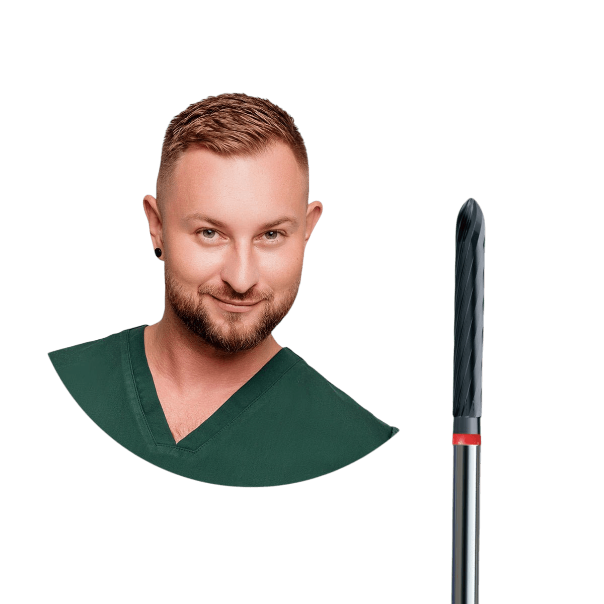 Finir Podologiczny z czarną powłoką - delikatny stożek. Frez by Znany Podolog - iqnails