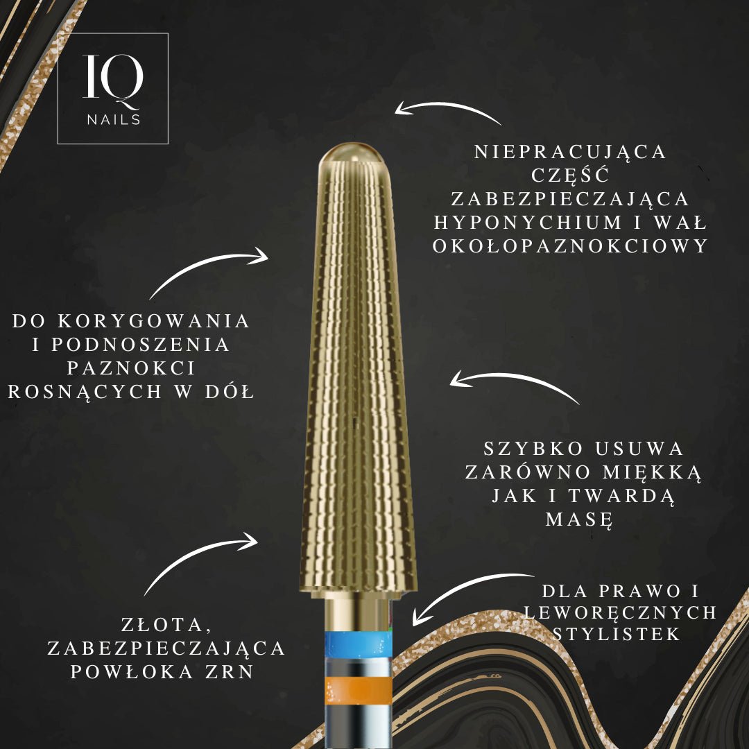 Frez Magic ReFresh by Marcelina Rawka do skorygowania paznokci rosnących w dół - delikatny stożek - iqnails