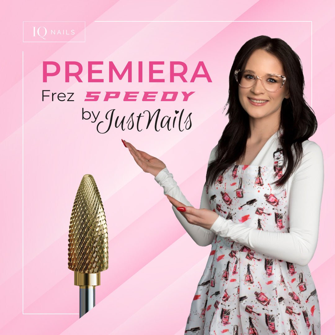 Frez Speedy by JustNails do hybrydy i żelu - delikatna szyszka - iqnails