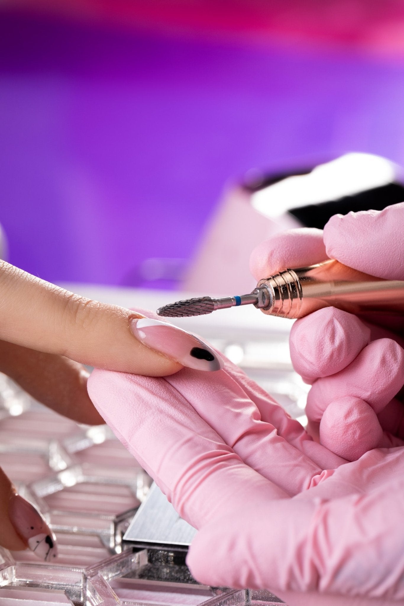 Frez z węglika spiekanego 5w1 do hybrydy, żelu i akrylu - standardowy stożek - iqnails