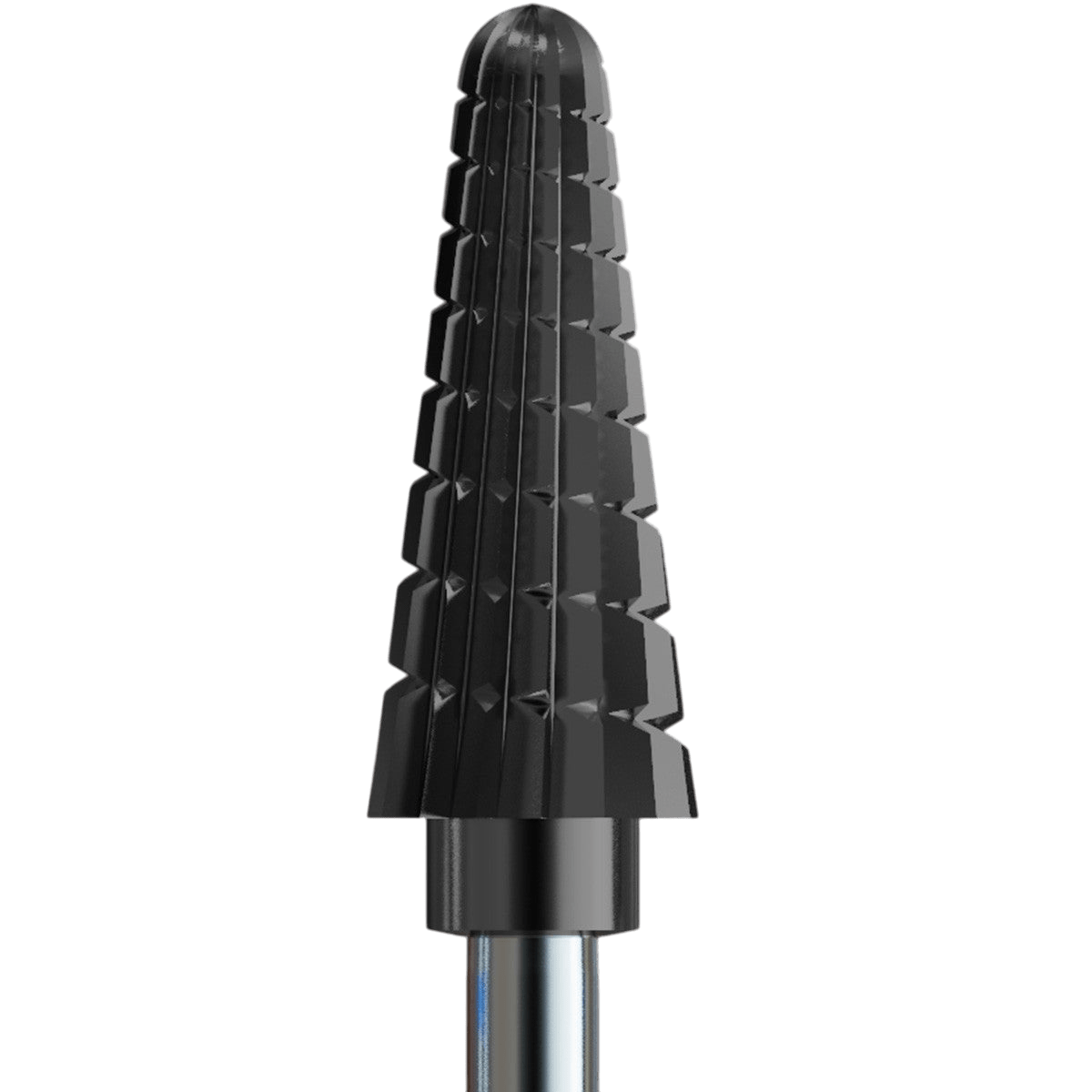 Frez z węglika spiekanego do hybrydy i żelu z czarną powłoką - stożek - iqnails