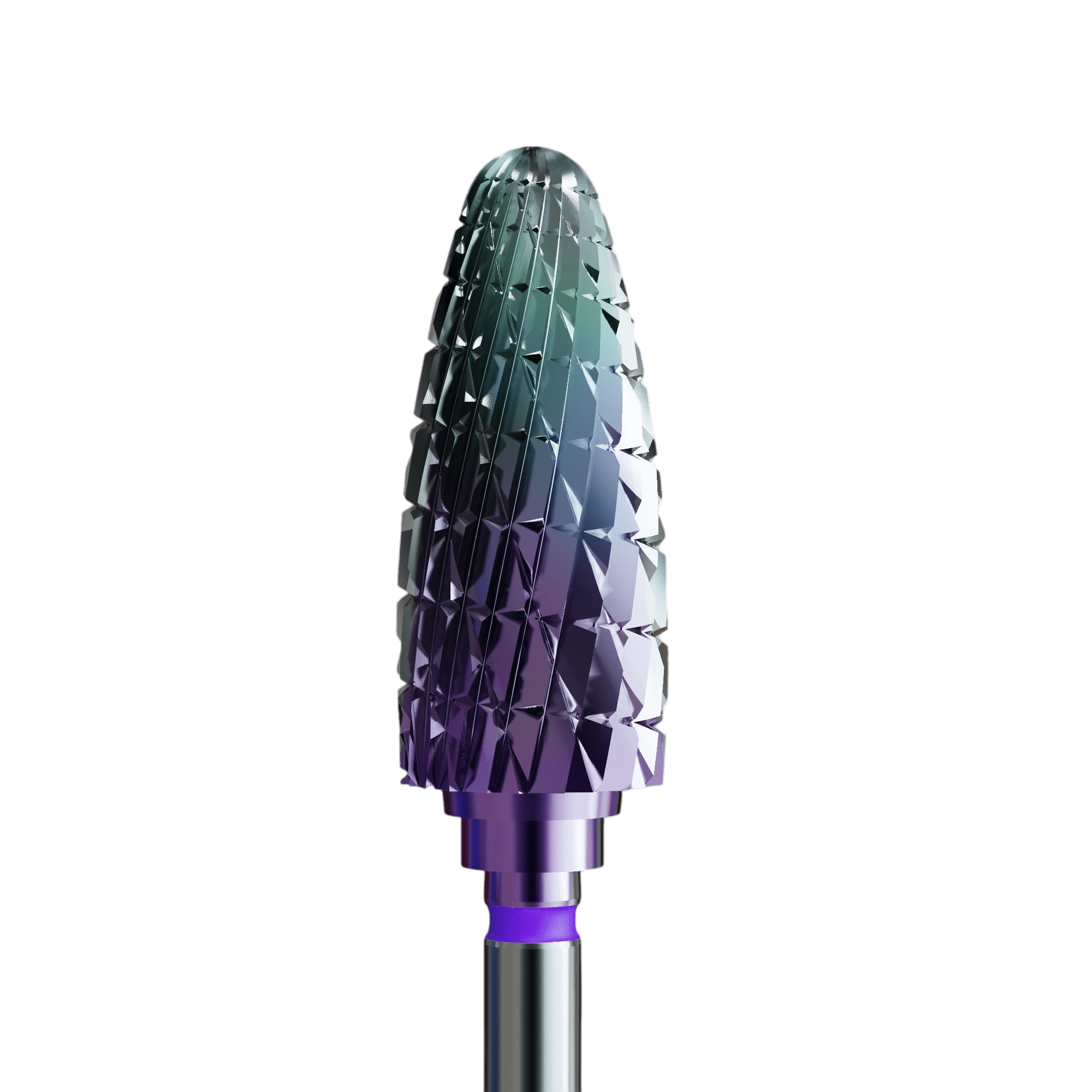 Frez z węglika spiekanego do hybrydy i żelu z powłoką kameleon - delikatna szyszka - iqnails