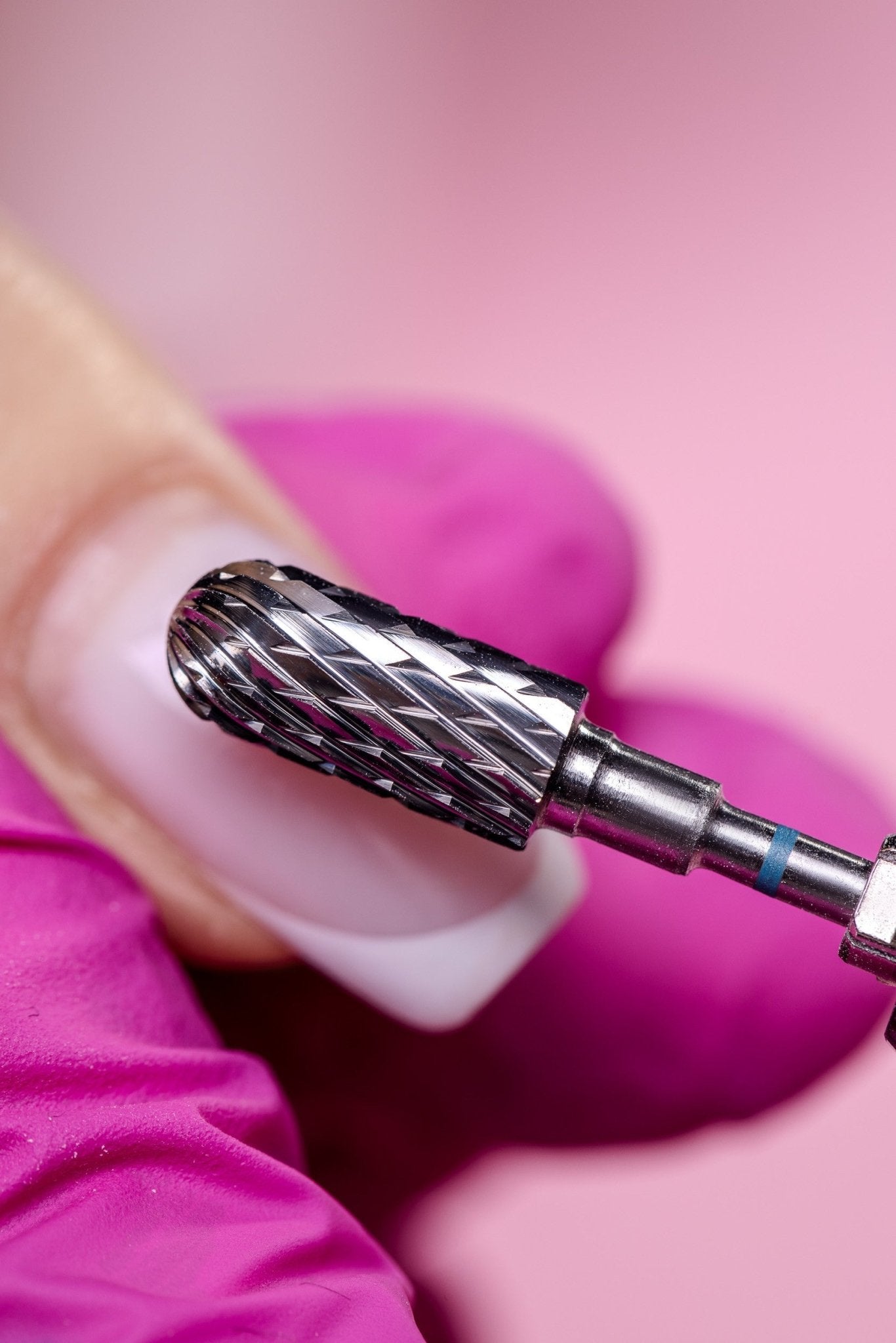 Frez z węglika spiekanego do hybrydy, żelu i akrylu - standardowy walec - iqnails