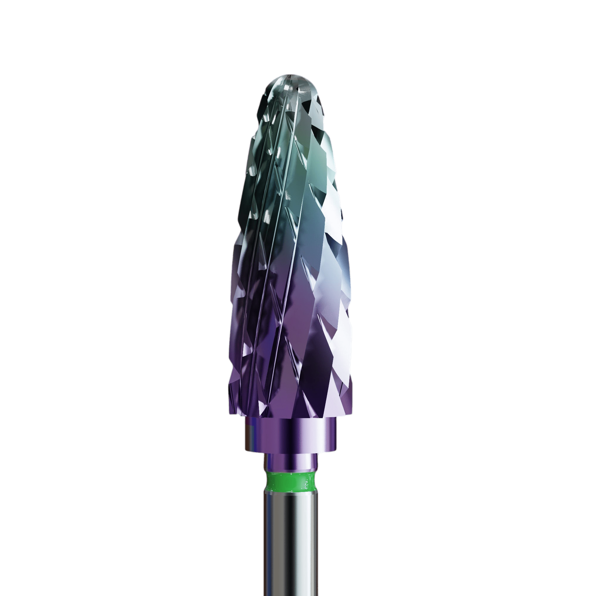 Frez z węglika spiekanego do żelu i akrylu z powłoką kameleon - zbierająca szyszka - iqnails