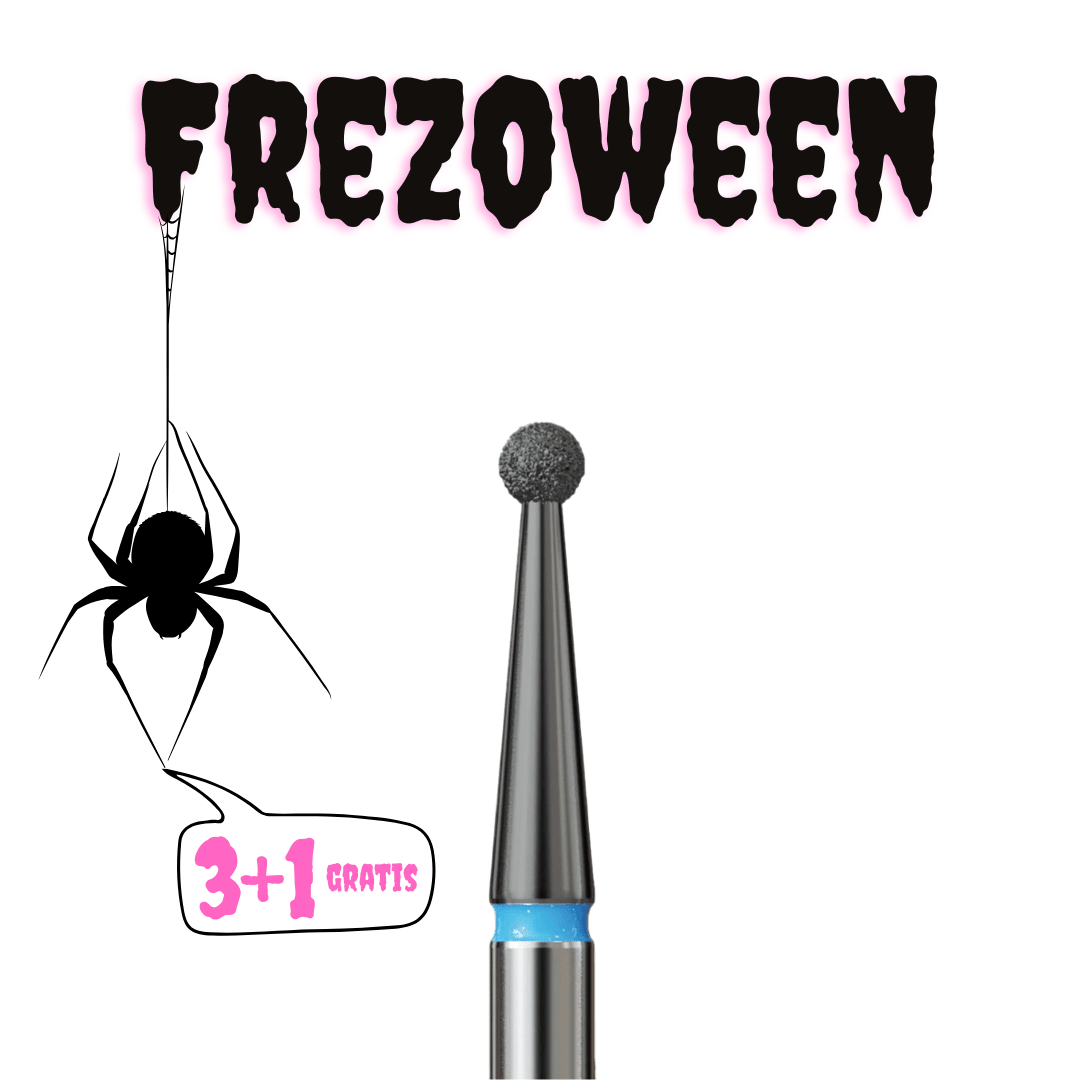 FREZOWEEN FREZ DIAMENTOWY DO SKÓREK Z CZARNĄ POWŁOKĄ - STANDARDOWA KULKA 1,8 MM - iqnails