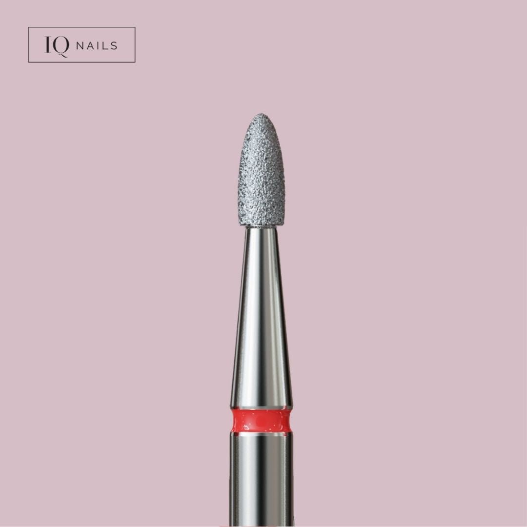 Frezy diamentowe do skórek i paznokci - delikatny płomyk. Różne rozmiary - iqnails