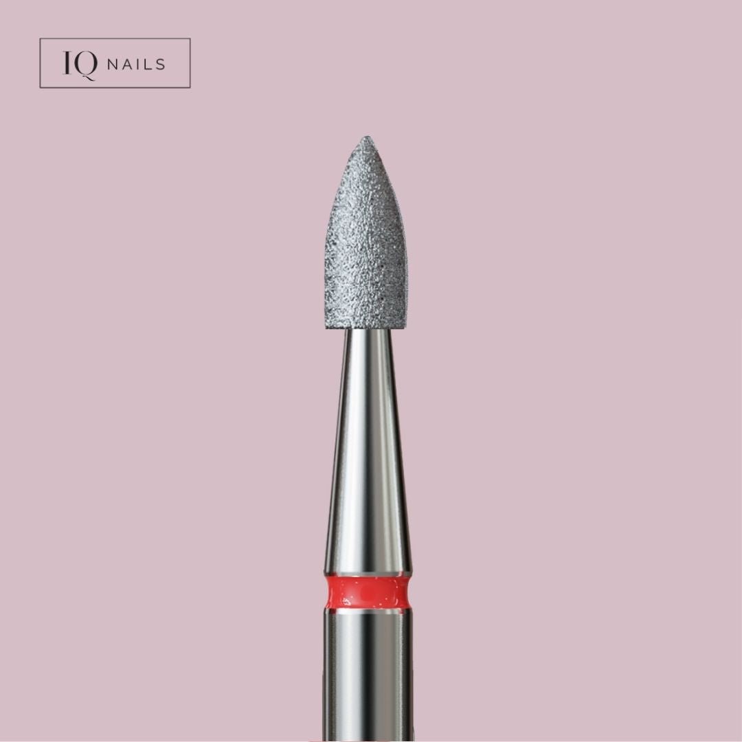 Frezy diamentowe do skórek i paznokci - delikatny płomyk. Różne rozmiary - iqnails