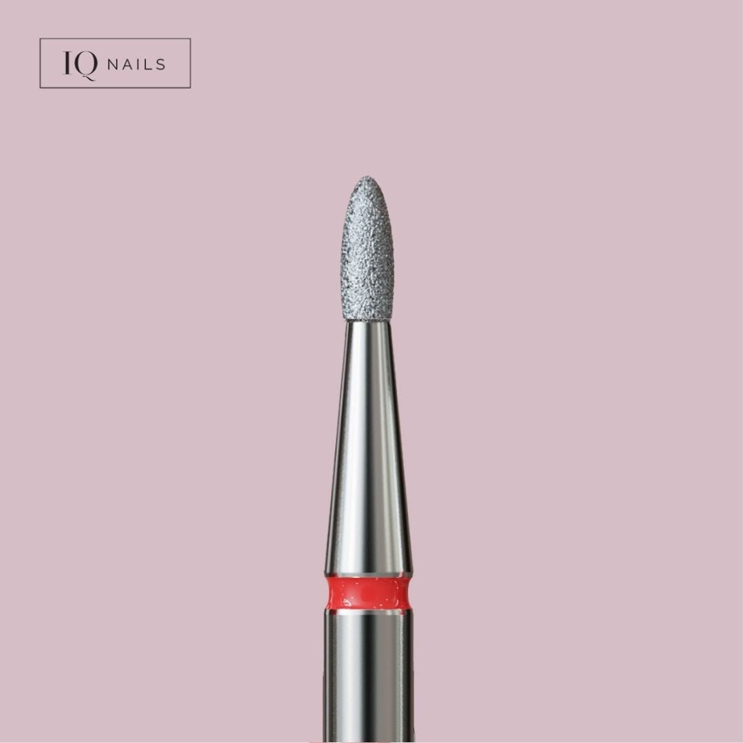 Frezy diamentowe do skórek i paznokci - delikatny płomyk. Różne rozmiary - iqnails