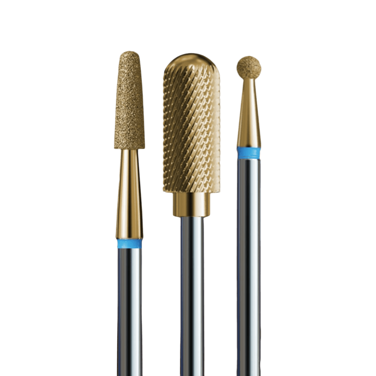 IQN Pakiet 2 - Pakiet 3 frezów Gold - iqnails