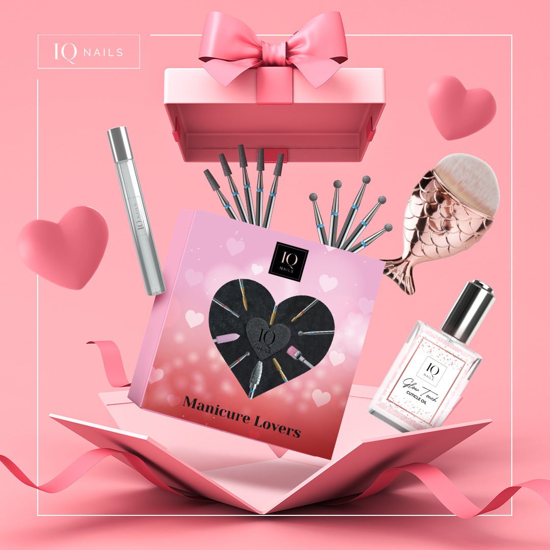 Love Nails Box - aż 13 frezów + Oliwka Glow Touch i perfumy - iqnails