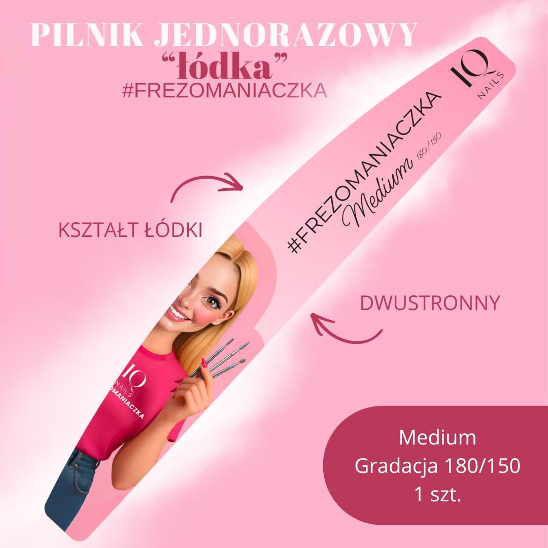 Pilnik jednorazowy "łódka" 1 szt. Medium - iqnails