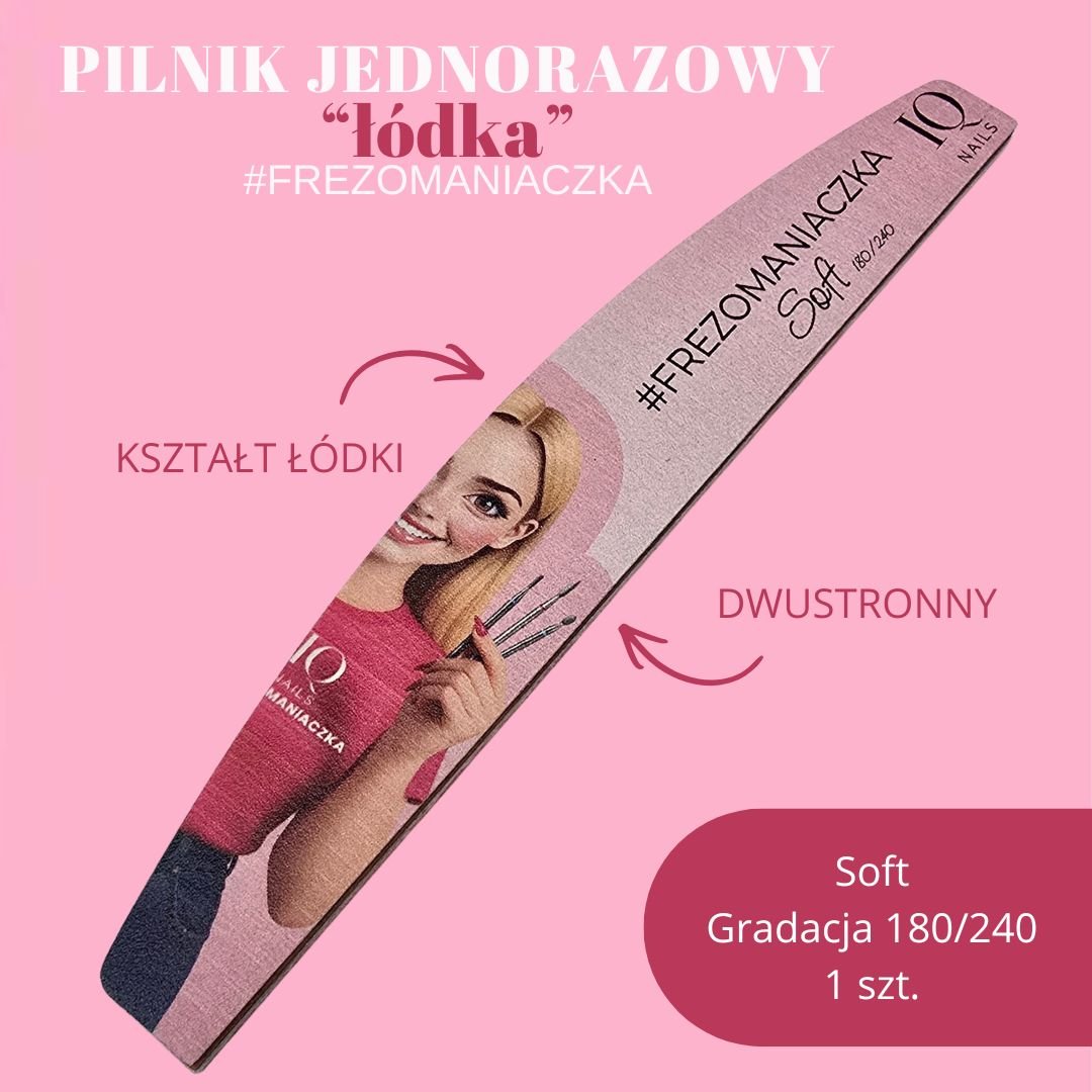 Pilnik jednorazowy "łódka" 1 szt. Soft - iqnails