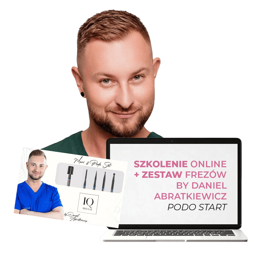 Szkolenie online ,,Podo Start’’ by Daniel Abratkiewicz + Zestaw frezów - iqnails