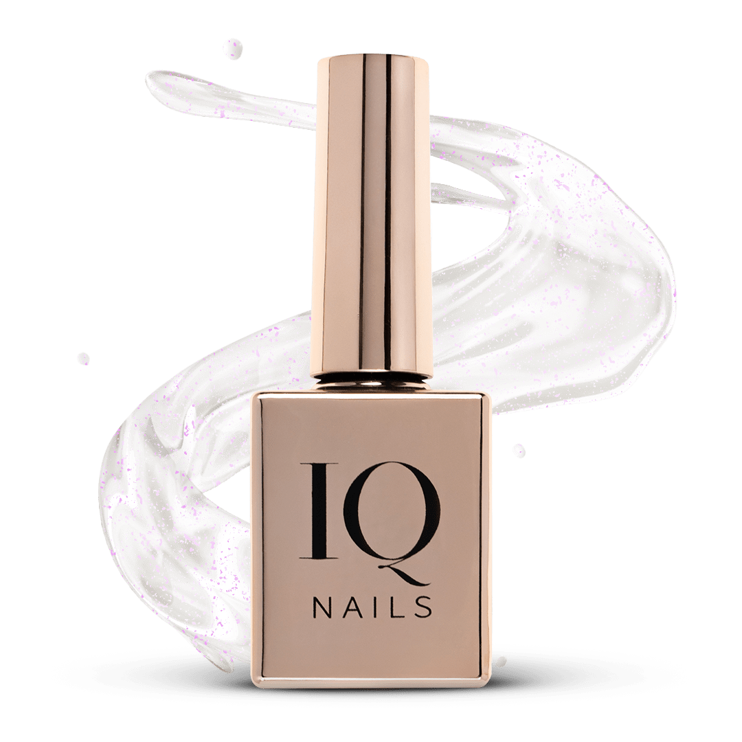 Top Hybrydowy Rosée d’Amour z różową drobiną 10 ml - iqnails